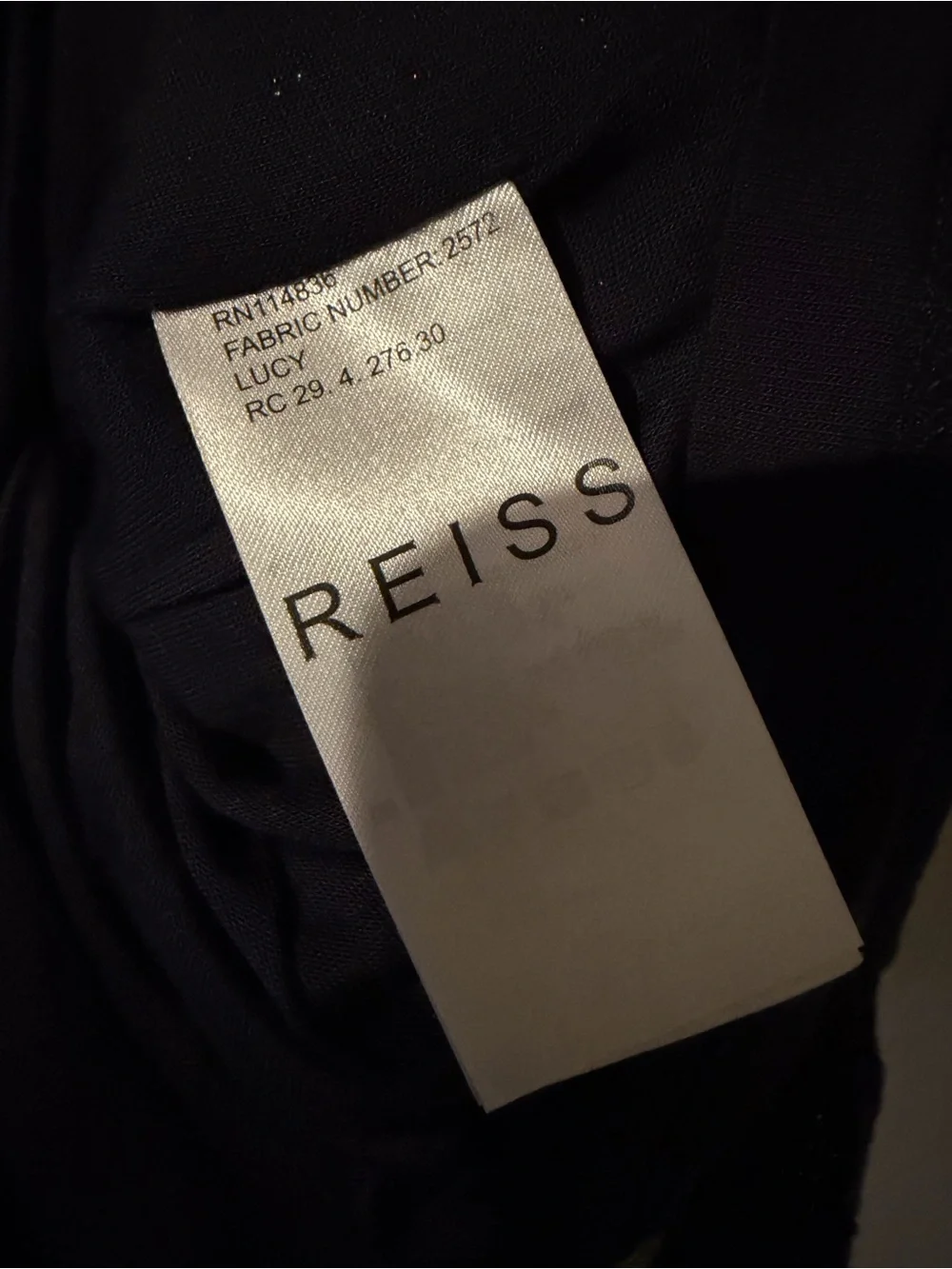 Reiss x Nineteen Seventy-One Navy Metallic Printed Sheath Bodycon Dress 8
